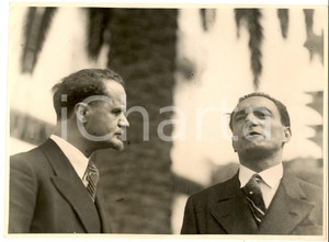Fotografia d epoca originale 1945 ca SANREMO Hotel Mediterraneo  Leonida REPACI e Giovanni BERTINETTI  Foto 1