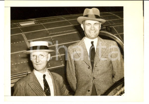 Fotografia d epoca originale 1941 NEW YORK Consul Johannes BORCHERS  and Fritz WEIDEMANN leaving for homeland 1