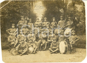 Fotografia d epoca originale 1915 WW1 REGIO ESERCITO ARTIGLIERIA  Reparto musicisti  Foto 13x9 cm 1