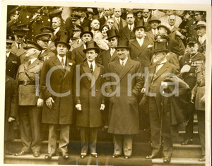 Fotografia d epoca originale 1931 NEW YORK Ministro Dino GRANDI ricevuto dal sindaco Jimmy WALKER Foto 24x18 1