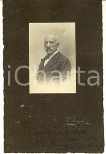Fotografia d epoca originale 1910 ca TORINO Ritratto di Giovanni BORGOGNO con dedica  Foto G. ZOCCHI 1
