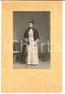 Fotografia d epoca originale 1910 ca TORINO Ritratto di donna in abito da passeggio Foto LOVAZZANO E SORELLA 1