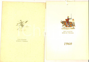 Materiale pubblicitario d’epoca 1960 MILANO Casa Redenzione MAMMA DOMENICA  Calendario Cavalieri d ogni terra 1
