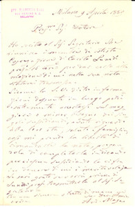 Documento originale, autentico 1889 MILANO Avv. Francesco MAGA  Lettera riunione Congregazione di CaritÃ  1