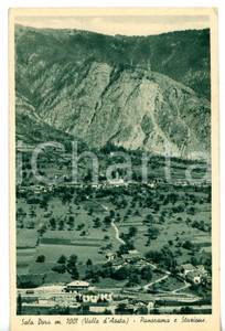 Cartolina originale da collezione 1943 SALA DORA AO Veduta panoramica del paese Cartolina VINTAGE FP VG 1