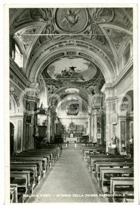 Cartolina originale da collezione 1949 TIGLIOLE ASTI Interno della chiesa di SAN LORENZO Cartolina VINTAGE FP 1