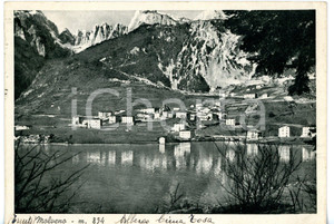 Cartolina originale da collezione 1940 LAGO DI MOLVENO TN Panorama del paese tra le montagne Cartolina VINTAGE 1
