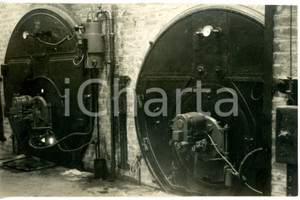 Fotografia d epoca originale 1951 MILANO Istituto Leone XIII  Centrale termica con caldaie Foto VINTAGE 1