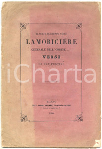 Libro, pubblicazione d epoca 1860 MILANO Al molto reverendo padre LamoriciÃ¨re  Versi Fra  Puntini VALLARDI 1