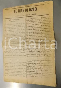 Giornale, rivista storica 1869 LE ORE DI OZIO Il diamante  Le meraviglie di Firenze  Periodico RARO 1