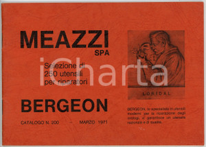 Libro, pubblicazione d epoca 1971 MILANO  MEAZZI SPA Utensili BERGEON per riparazione orologi Catalogo 1