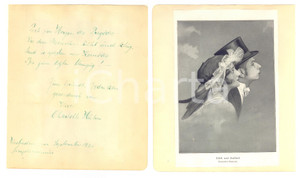 Autografo originale 1921 WIESBADEN Artist Charlotte HUHN Tauentzien Girl  AUTOGRAPH RARE 1