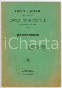 Libro, pubblicazione d epoca 1911 P. C. MONTI Essenza d una lingua internazionale / Esperanto AUTOGRAFO 1