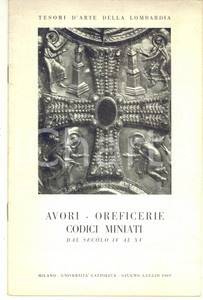 Libro, pubblicazione d epoca 1949 UNIVERSITÃ€ CATTOLICA DI MILANO Avori, oreficerie, codici minati Catalogo 1