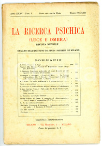 Giornale, rivista storica 1935 LA RICERCA PSICHICA La scienza dell occultismo Rivista anno XXXV Fasc. 3 1