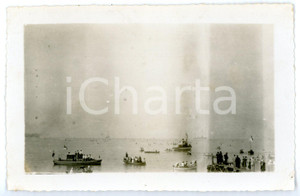 Fotografia d epoca originale 1931 GENOVA  ANSALDO Folla al varo del transatlantico REX Foto ARTISTICA 1