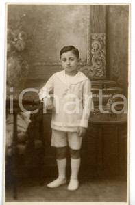 Fotografia d epoca originale 1915 ca MILANO Ritratto di bambino alla Prima Comunione Foto CAPPELLI  FP NV 1