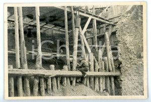Fotografia d epoca originale 1952 PONTE DI EMPOLI Operai durante lavori di costruzione Progetto ing. MORANDI 1