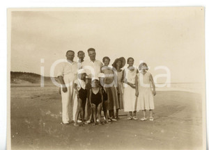 Fotografia d epoca originale 1932 ATLANTIDA URUGUAY Famiglia PIROVANO  Ritratto con bambini in spiaggia 1