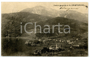 Cartolina originale da collezione 1924 SAN CRISTOFORO TN Veduta panoramica tra le montagne Cartolina FP VG 1