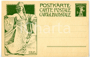 Cartolina originale da collezione 1909 SUISSE Monument de la fondation de l union postale universelle  Cartolina 1