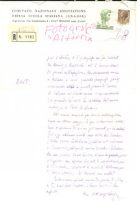 Autografo originale 1979 PEJO Lettera Vittorio Enzo ALFIERI per foto di Pasquale Villari AUTOGRAFO 1