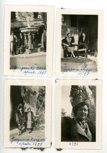 Fotografia d epoca originale 1938 GRAZZANO VISCONTI PC Coppia di donne in pellicciotto Lotto 4 foto 5x8 cm 1
