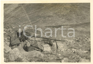 Fotografia d epoca originale 1932 URSS Cacciatore del Pamir in attesa della preda Foto 19x13 cm 1