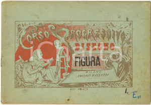 Libro, pubblicazione d epoca 1910 ca Corso progressivo di disegno e figura  Album ed. VALLARDI ILLUSTRATO 1