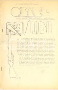 Giornale, rivista storica 1936 OSARE Gli studenti e la fede nella grandezza di Roma  Ciclostilato nÂ° 8 1