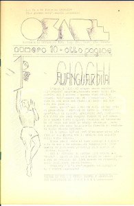 Giornale, rivista storica 1936 OSARE Giochi delle Avanguardie a Trieste  Risultati  Ciclostilato nÂ° 1 1