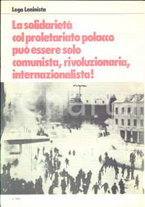 Giornale, rivista storica 1982 SAVONA LEGA LENINISTA SolidarietÃ  con il proletariato polacco  Rivista 1