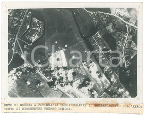 Fotografia d epoca originale 1940 WW2 ROCHESTER UK Airport bombed by the Luftwaffe  Photo 18x13 cm 1