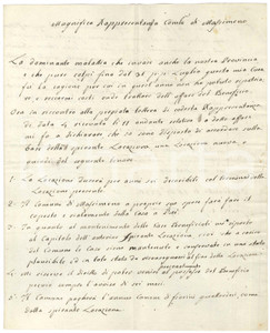 Documento originale, autentico 1836 OSPEDALETTO TN Lettera don FERRAZZA su locazione beneficio COZZINI 1