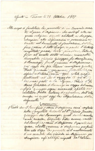 Documento originale, autentico 1907 MASSIMENO TN Convenzione sul Beneficio COZZINI  Don Giuseppe FERRAZZA 1