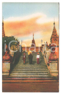 Cartolina originale da collezione 1939 PONTIFICIO ISTITUTO MISSIONI ESTERE Birmania  Pagoda  Cartolina FP NV 1