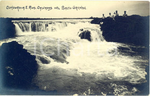Fotografia d epoca originale 1920 ca CONCORDIA ENTRE RIOS ARGENTINA Cascadas Salto Grande Photo CALVET 1