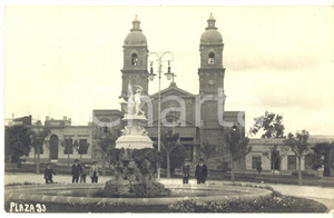 Fotografia d epoca originale 1920 ca SALTO URUGUAY Plaza de los 33 Orientales  Real photo CLAVÃ‰ ANIMATED 1