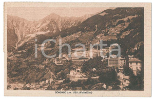 Cartolina originale da collezione 1945 SONDALO  VALTELLINA Panorama del paese  Cartolina FP VG 1