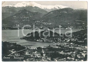 Cartolina originale da collezione 1950 LAVENO MOMBELLO Panorama con il Lago Maggiore  Cartolina FG VG 1