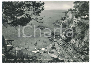 Cartolina originale da collezione 1959 BOGLIASCO GE Angolo pittoresco di Golfo Paradiso  Cartolina ANIMATA FG 1