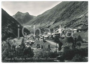 Cartolina originale da collezione 1954 BAGNI DI VINADIO CN Panorama con Valle Stura  Cartolina FG VG 1