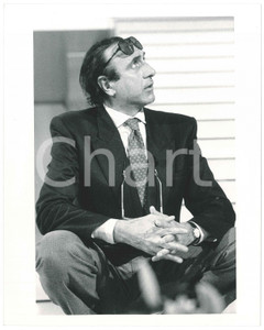 Fotografia d epoca originale 1985 ca FESTIVAL DI SANREMO Pippo BAUDO in occhiali da sole  Foto 20x25 1