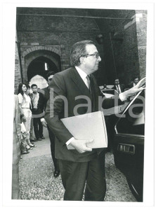 Fotografia d epoca originale 1985 MILANO Castello Sforzesco  DC  Giulio ANDREOTTI 1 Foto 18x24 cm 1