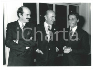 Fotografia d epoca originale 1985 ca MODA ITALIA Alessandro e Beppe MODENESE a un evento 2 Foto 24x18 cm 1