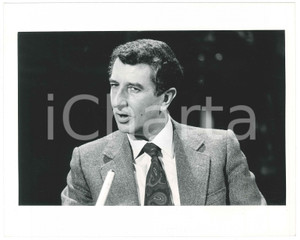 Fotografia d epoca originale 1985 ca TELEVISIONE Corrado AUGIAS Ritratto  Foto 25x20 cm 1