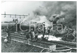 Fotografia d epoca originale 1987 LERUM  SWEDEN Train crash SJ Statens JÃ¤rnvÃ¤gar  Photo 24x16 cm 5 1