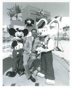Fotografia d epoca originale 1988 DISNEY  MGM STUDIOS Michael EISNER, MICKEY MOUSE and ROGER RABBIT Photo 1