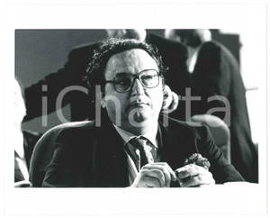 Fotografia d epoca originale 1985 ca PARTITO SOCIALISTA Gianni DE MICHELIS Politico PSI Foto 25x20 cm 1 1