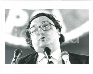 Fotografia d epoca originale 1985 ca PARTITO SOCIALISTA Gianni DE MICHELIS Politico PSI Foto 25x20 cm 1